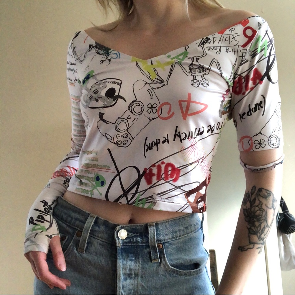 Graffiti Crop Top